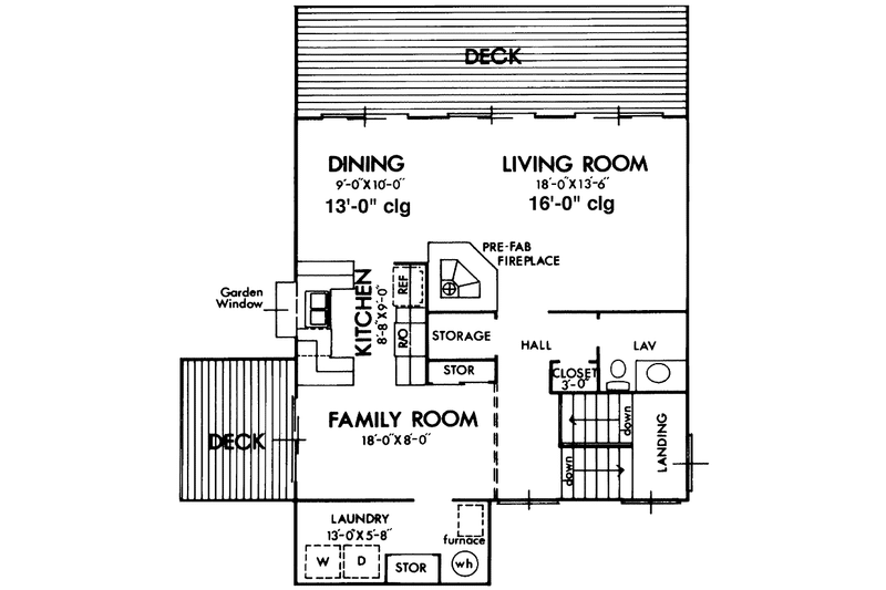 Home Plan - Floor Plan - Upper Floor for Contemporary House Plan #320-1198 - 3 bed, 2.5 bath