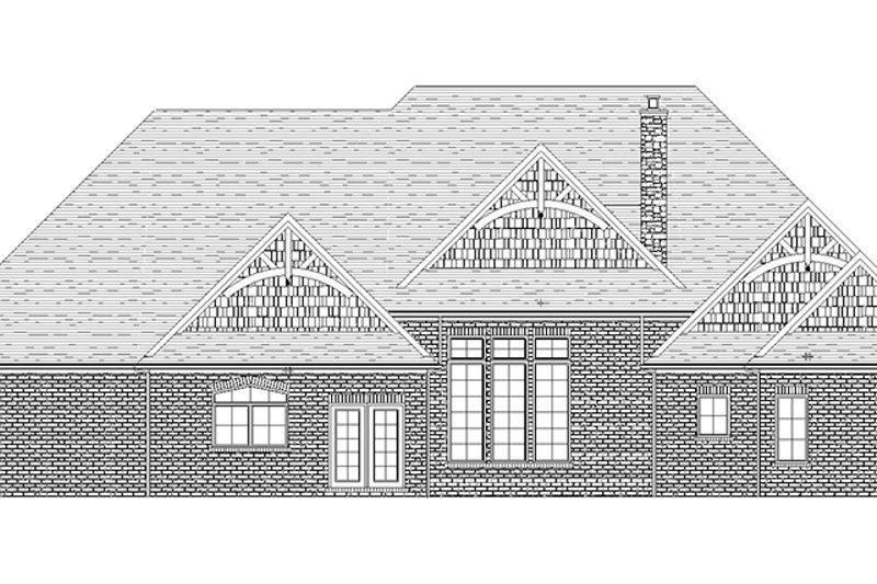 Dream House Plan - Exterior - Rear Elevation for Craftsman House Plan #1057-6 - 3 bed, 2 bath