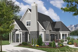 Cottage Exterior - Front Elevation Plan #23-614