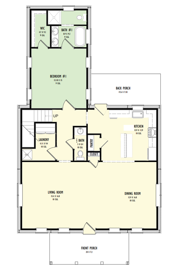 Farmhouse Floor Plan - Main Floor Plan #1092-17