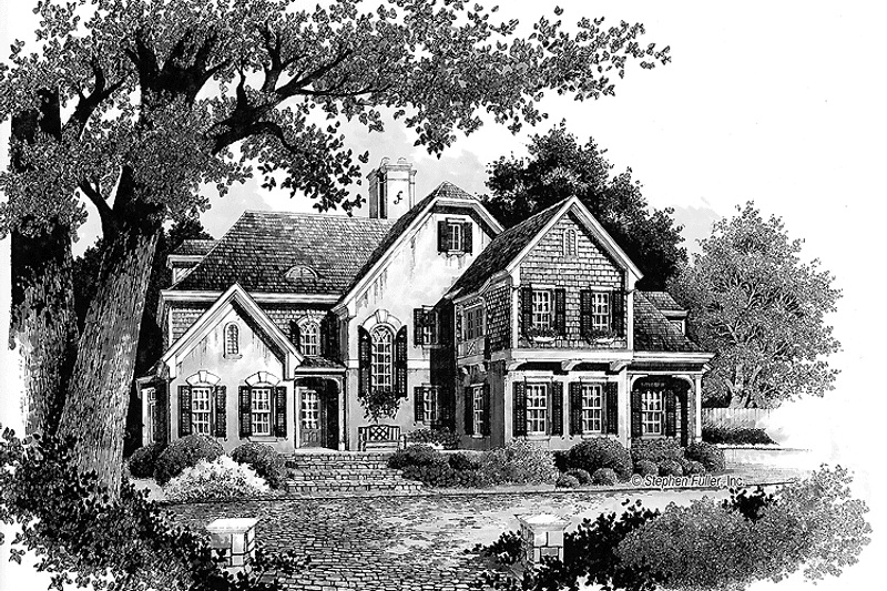 Home Plan - Exterior - Front Elevation 3 for Country House Plan #429-341 - 4 bed, 3.5 bath