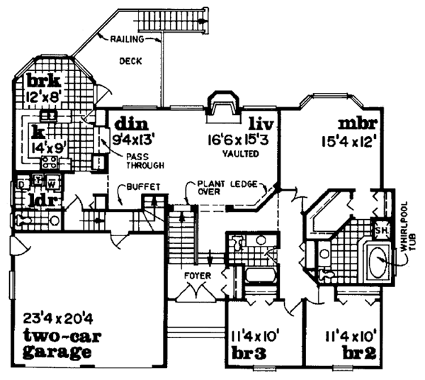 Home Plan - Country Floor Plan - Main Floor Plan #47-764