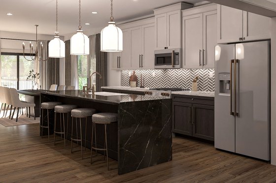 Interior - Kitchen for Tudor House Plan #455-373 - 2 bed, 2 bath