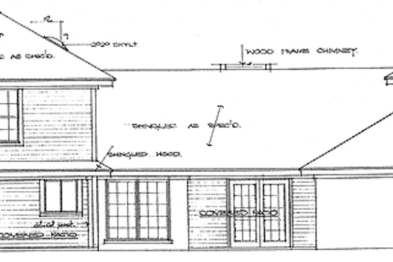 Home Plan - Exterior - Rear Elevation for Contemporary House Plan #310-1141 - 5 bed, 3 bath