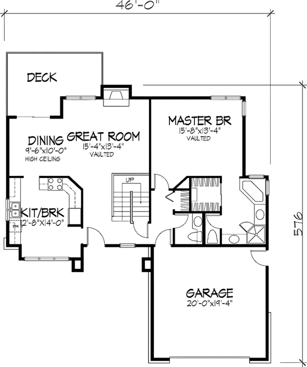 House Design - Traditional Floor Plan - Main Floor Plan #320-601