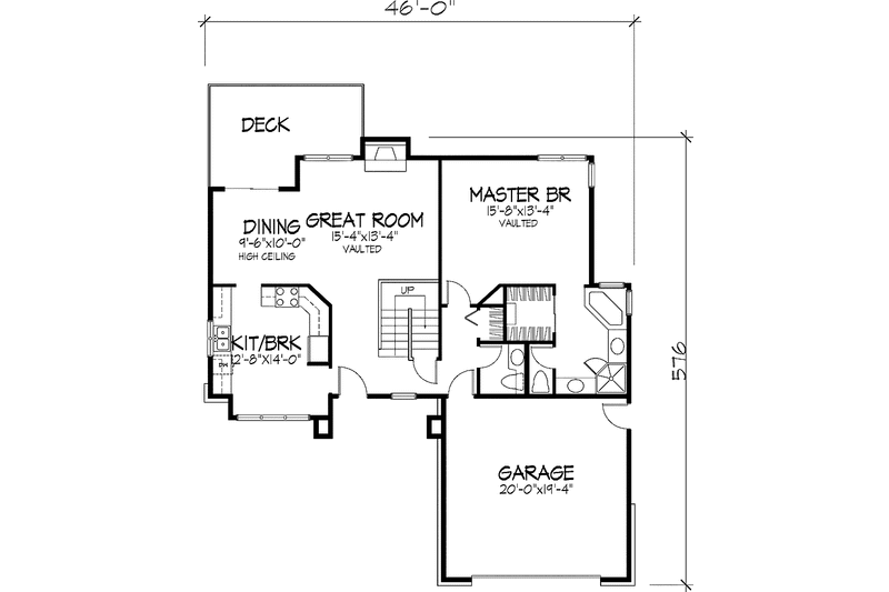 Home Plan - Floor Plan - Main Floor for Traditional House Plan #320-601 - 2 bed, 2.5 bath