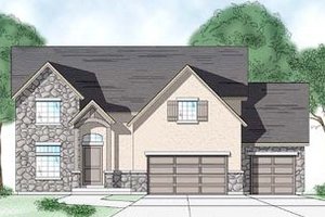 Country Exterior - Front Elevation Plan #5-182