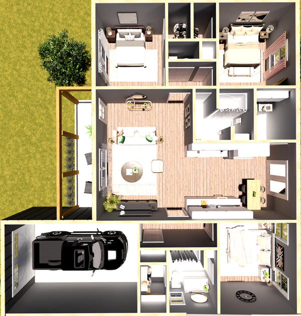 House Blueprint - Farmhouse Floor Plan - Other Floor Plan #44-309
