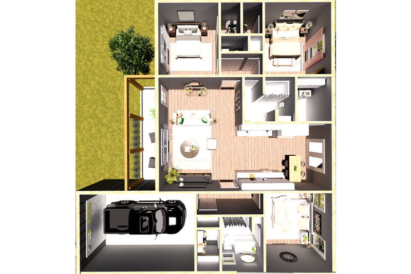 House Plan Design - Floor Plan - Other Floor for Farmhouse House Plan #44-309 - 3 bed, 2 bath