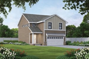 Exterior - Front Elevation 3 for Traditional House Plan #20-2432 - 4 bed, 2.5 bath