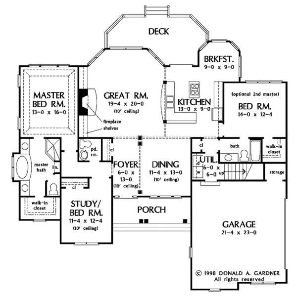 Dream House Plan - Craftsman Floor Plan - Main Floor Plan #929-328