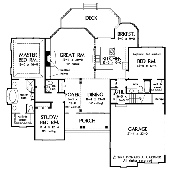 Craftsman Floor Plan - Main Floor Plan #929-328