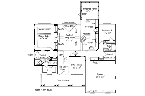 Floor Plan - Main Floor for Craftsman House Plan #927-310 - 4 bed, 3 bath