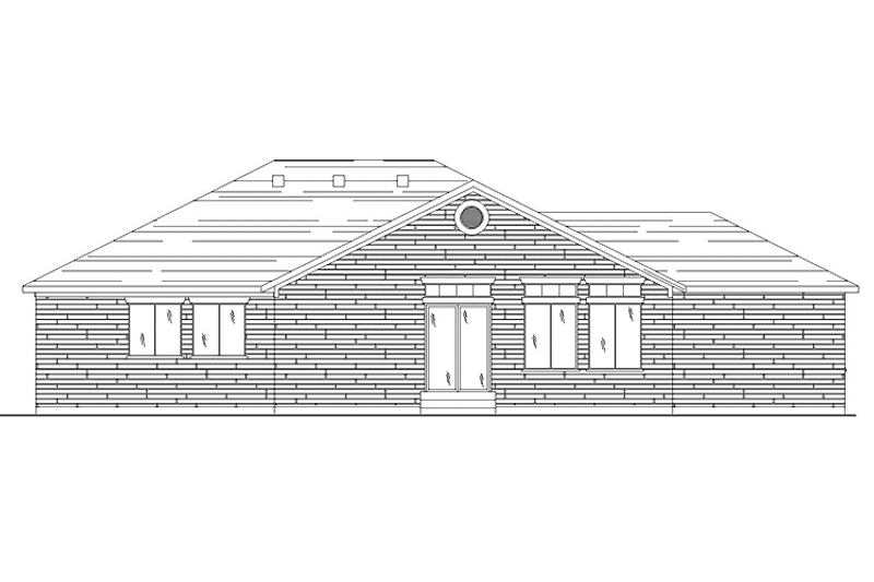 Home Plan - Exterior - Rear Elevation for Traditional House Plan #945-81 - 2 bed, 2 bath