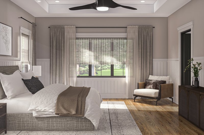 House Blueprint - Interior - Master Bedroom for Colonial House Plan #455-467 - 3 bed, 3.5 bath