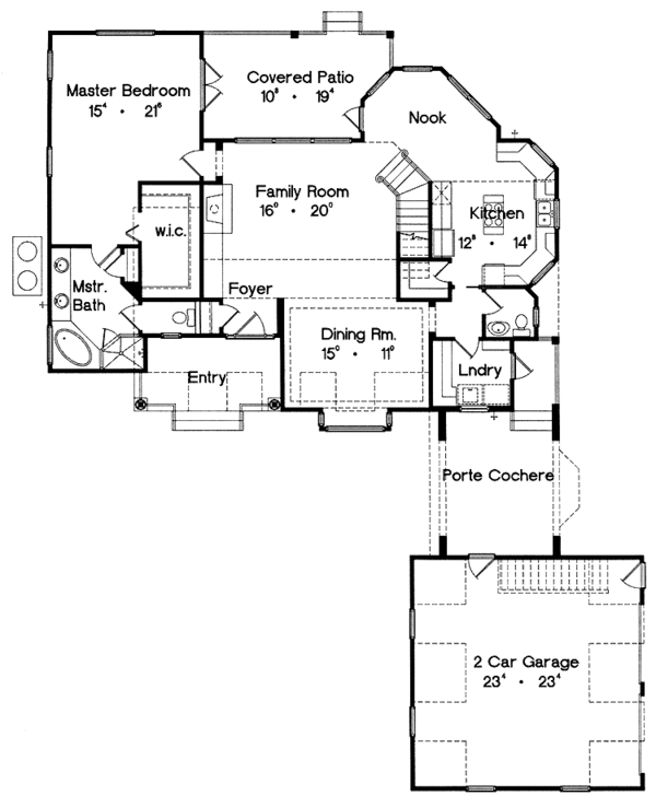 House Plan Design - Country Floor Plan - Main Floor Plan #417-737