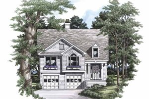 Country Exterior - Front Elevation Plan #927-446