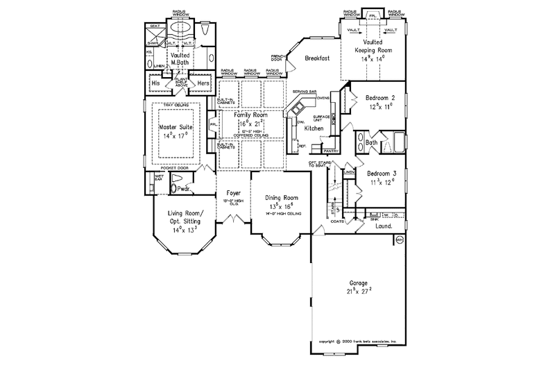 Home Plan - Floor Plan - Main Floor for European House Plan #927-592 - 3 bed, 2.5 bath