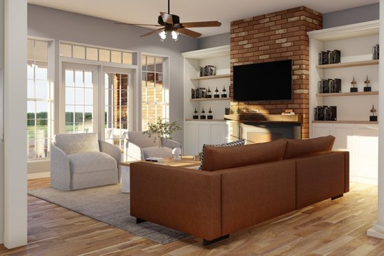 Interior - Family Room 3 for European House Plan #17-2060 - 4 bed, 3 bath