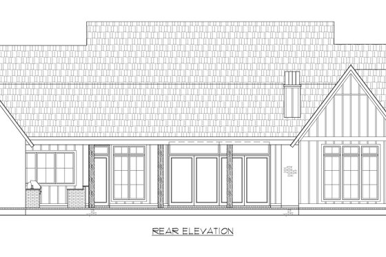 Exterior - Rear Elevation for Farmhouse House Plan #1074-105 - 4 bed, 4.5 bath