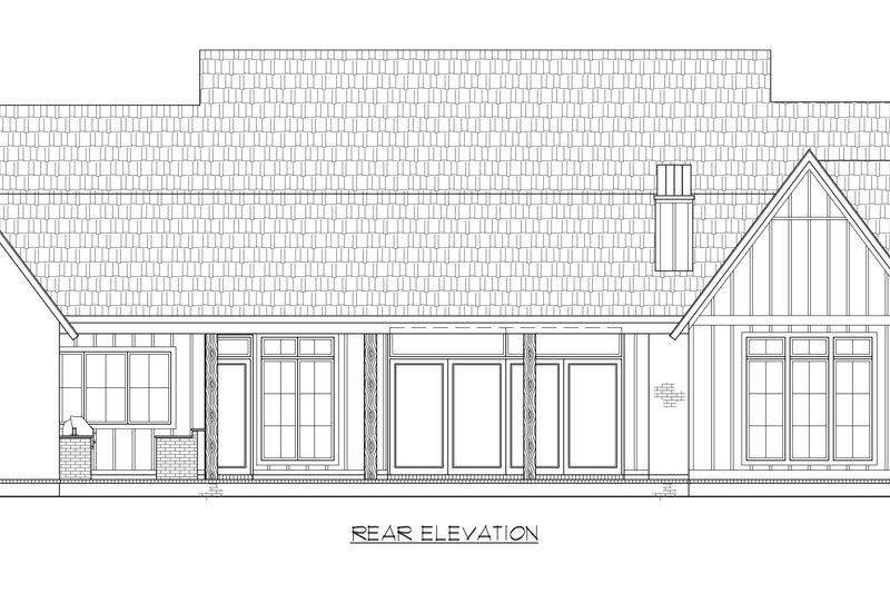 Dream House Plan - Exterior - Rear Elevation for Farmhouse House Plan #1074-105 - 4 bed, 4.5 bath