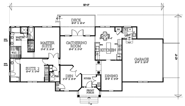Dream House Plan - Traditional Floor Plan - Main Floor Plan #1007-34