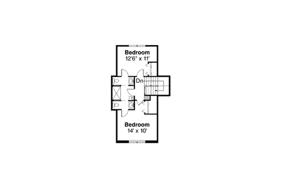 Floor Plan - Upper Floor for European House Plan #124-363 - 4 bed, 3.5 bath