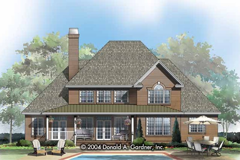 Home Plan - Exterior - Rear Elevation for Traditional House Plan #929-799 - 4 bed, 4 bath