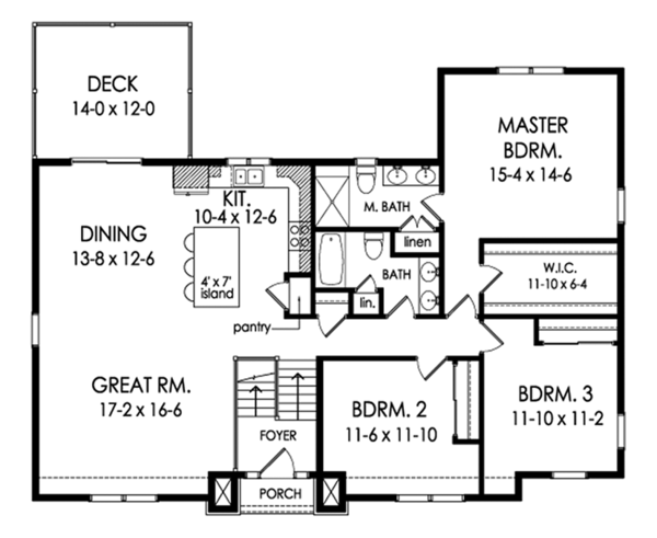 Contemporary Floor Plan - Main Floor Plan #1010-203