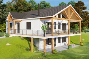 Country Exterior - Front Elevation Plan #932-1270