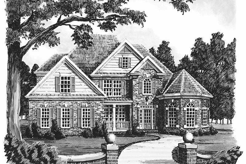 Home Plan - Exterior - Front Elevation 3 for Colonial House Plan #927-379 - 4 bed, 3.5 bath