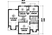 Traditional Style House Plan - 3 Beds 1 Baths 1773 Sq/Ft Plan #25-4495 