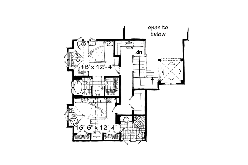 Architectural House Design - Floor Plan - Upper Floor for Craftsman House Plan #942-30 - 4 bed, 4.5 bath