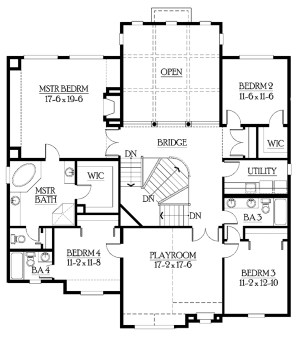 House Plan Design - Craftsman Floor Plan - Upper Floor Plan #132-441