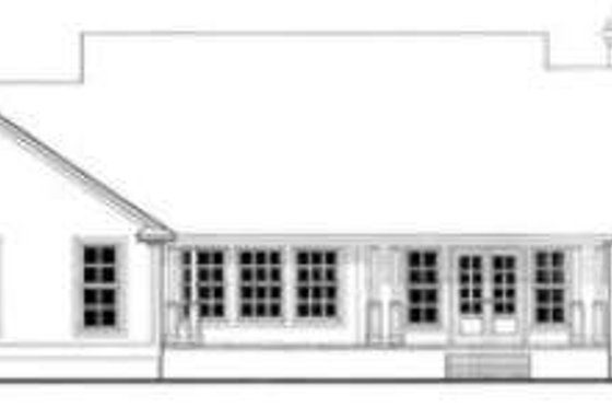 Exterior - Rear Elevation for Country House Plan #406-201 - 3 bed, 2.5 bath