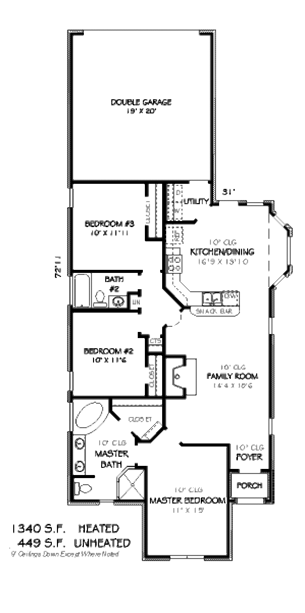 European Floor Plan - Main Floor Plan #424-41