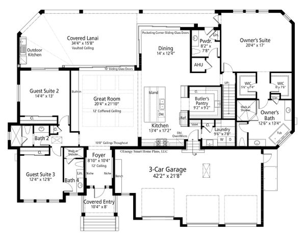 Ranch Floor Plan - Main Floor Plan #938-112