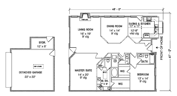 Dream House Plan - Traditional Floor Plan - Main Floor Plan #45-504