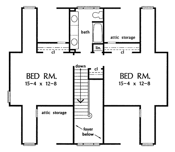 Architectural House Design - Country Floor Plan - Upper Floor Plan #929-212