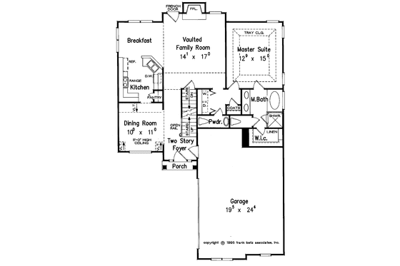 Floor Plan - Main Floor for Mediterranean House Plan #927-192 - 3 bed, 2.5 bath
