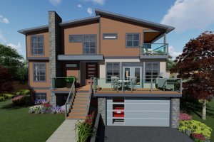 Contemporary Exterior - Front Elevation Plan #126-232