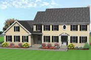 Colonial Style House Plan - 3 Beds 3 Baths 2863 Sq/Ft Plan #75-111 