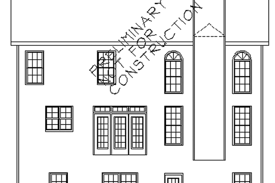 Exterior - Rear Elevation for Colonial House Plan #927-628 - 4 bed, 3.5 bath