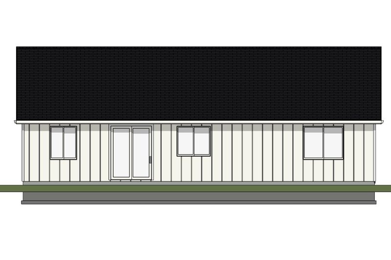 House Blueprint - Exterior - Rear Elevation for Traditional House Plan #943-60 - 3 bed, 2 bath