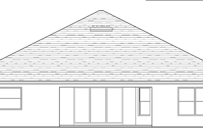 House Plan Design - Exterior - Rear Elevation for Traditional House Plan #1058-121 - 4 bed, 2 bath