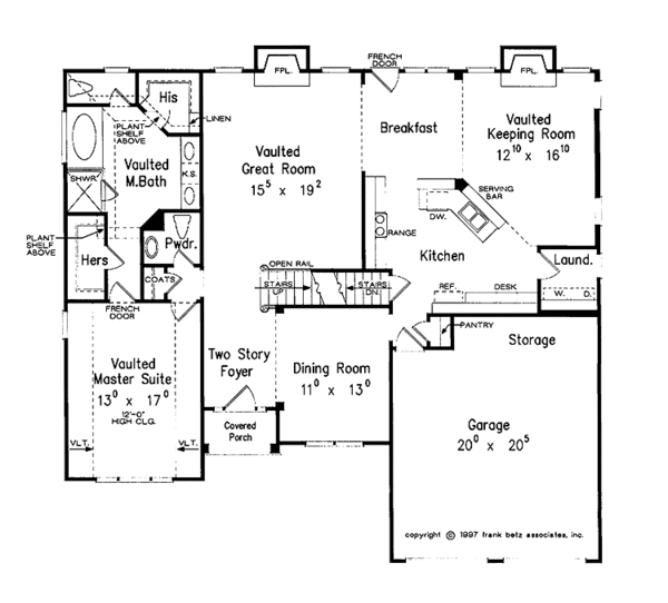 Architectural House Design - Mediterranean Floor Plan - Main Floor Plan #927-208