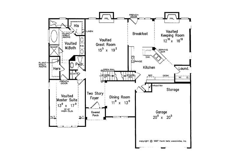 Home Plan - Floor Plan - Main Floor for Mediterranean House Plan #927-208 - 3 bed, 2.5 bath