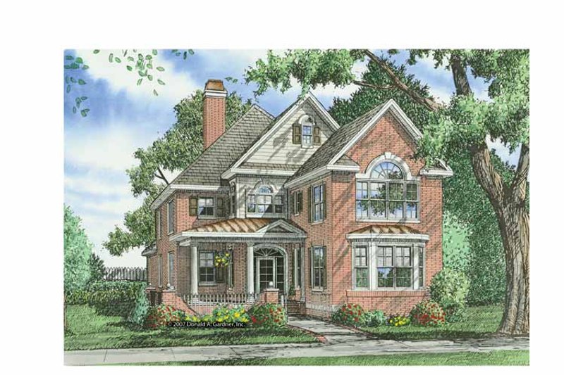 House Design - Exterior - Front Elevation 3 for Colonial House Plan #929-856 - 5 bed, 4 bath