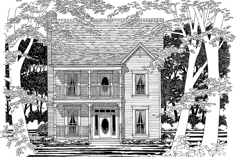 House Blueprint - Country Exterior - Front Elevation Plan #472-177