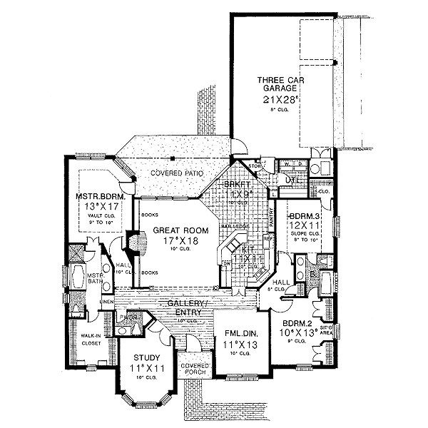European Floor Plan - Main Floor Plan #310-936